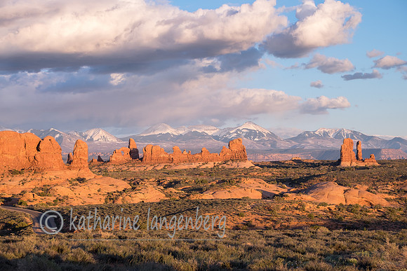 Snow-covered La Sal Mountain Range
