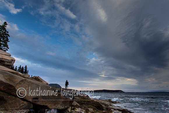 Dawn breaks along the coast