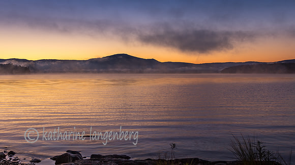 Sunrise over First Connecticut Lake, NH.