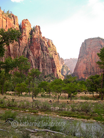 Cliffs and river
