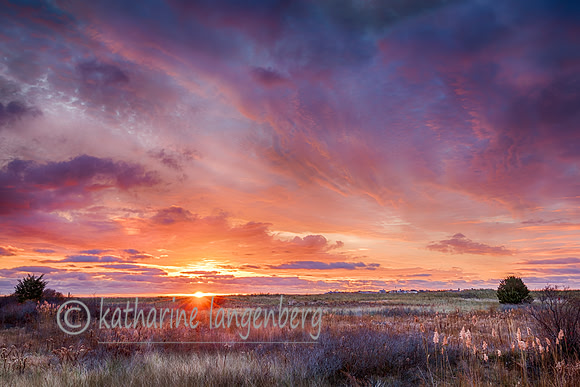 Sunrise at Salisbury beach marsh,MA