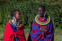 Maasai women in traditional dress.