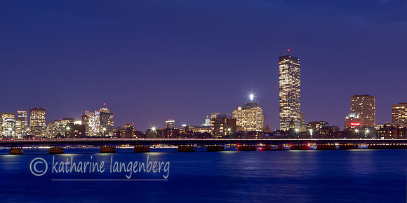 Boston Skyline and Longfellow Bridge, Massachusetts
