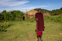 Maasai in front of boma.