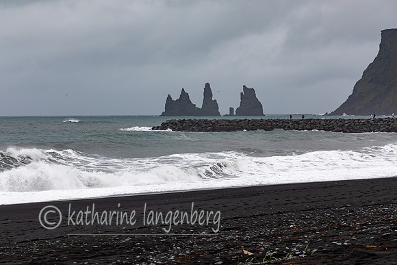 Reynisdranger, spiky basalt sea stacks