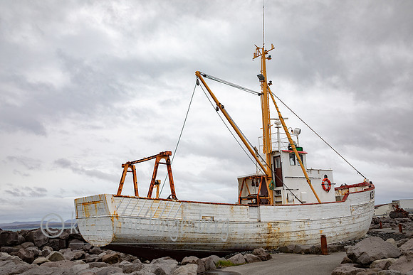 orignial fishing trawler, now prominant landscape
