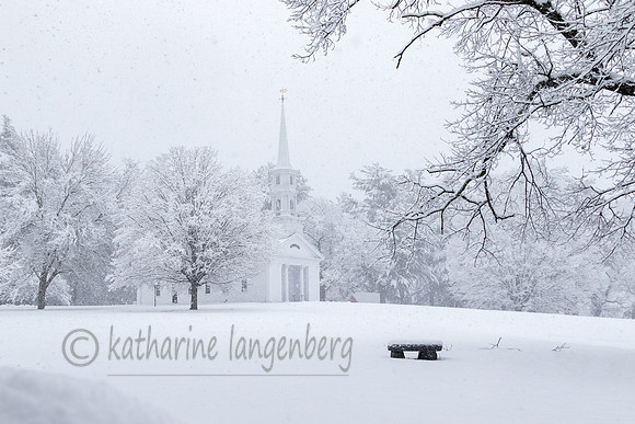 Newly fallen snowMary Martha Chapel, MA.