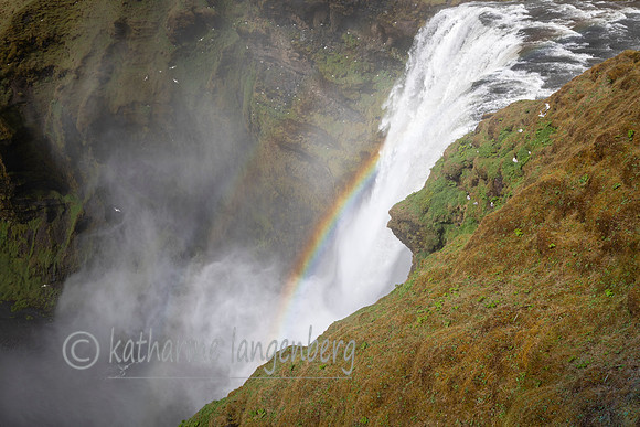 rainbow and waterfall