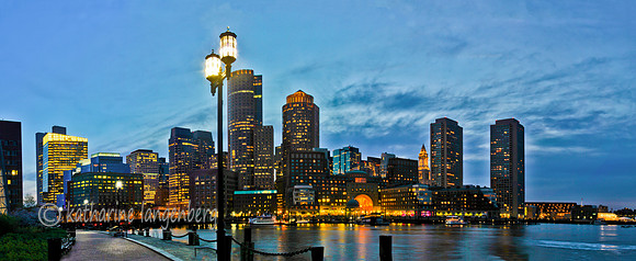 Boston Harbor, Massachusetts, Fan Pier, city skyline