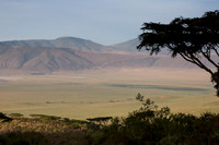 Driving into Ngorongoro Crater