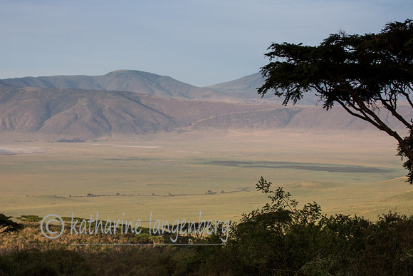 Driving into Ngorongoro Crater