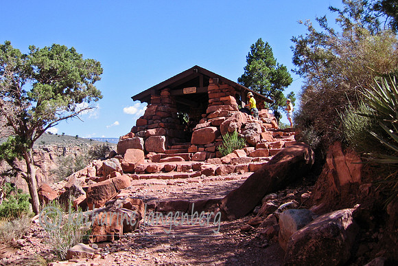 3 Mile Rest hut,  Bright Angel Trail, Grand Canyon NP Arizona