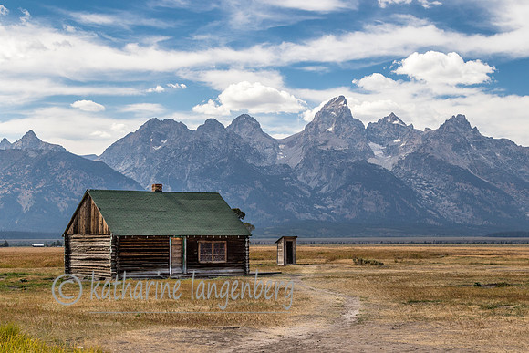 Barn and  Grand Teton Mountain Range