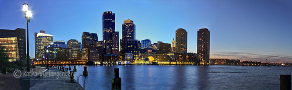Harbor lights, harbor night,  Boston, Massachusetts