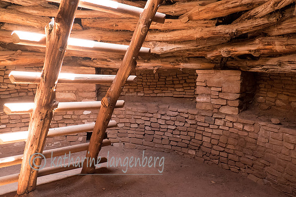 Inside  the Three Kiva Pueblo