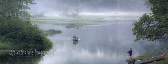 Penobscot's misty calm evening, Maine
