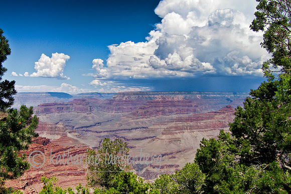 Storm cloud over North Rim, Grand Canyon NP Arizona