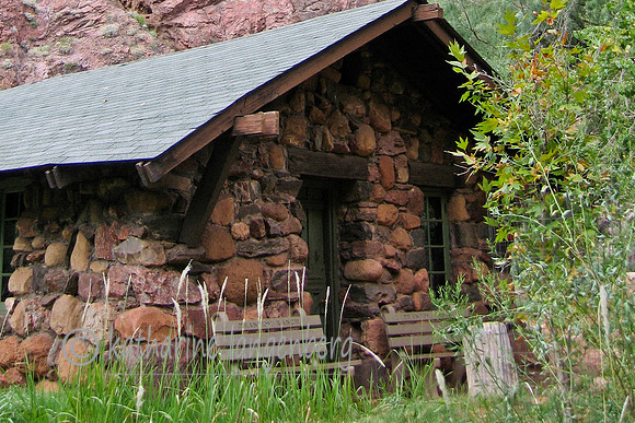 Stone hut at bottom of canyon, Grand Canyon NP Arizona