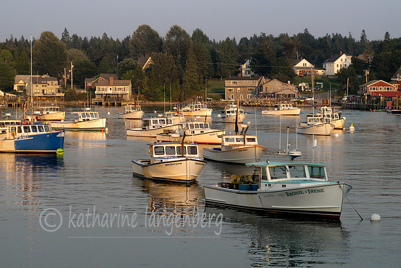 Bass Harbor with sunset glow