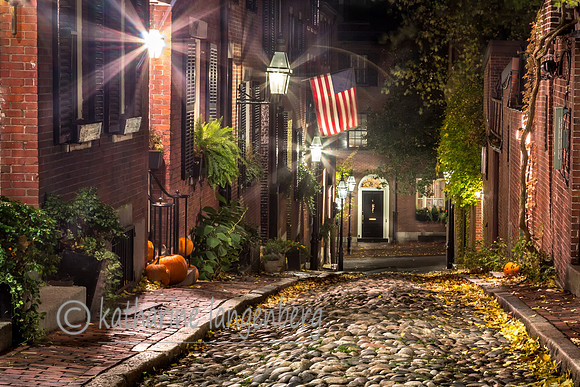 Acorn Street, Beacon Hill, Boston, Massachusets