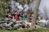 American Colonial militia re-enactment, Hartwell Tavern , MA.